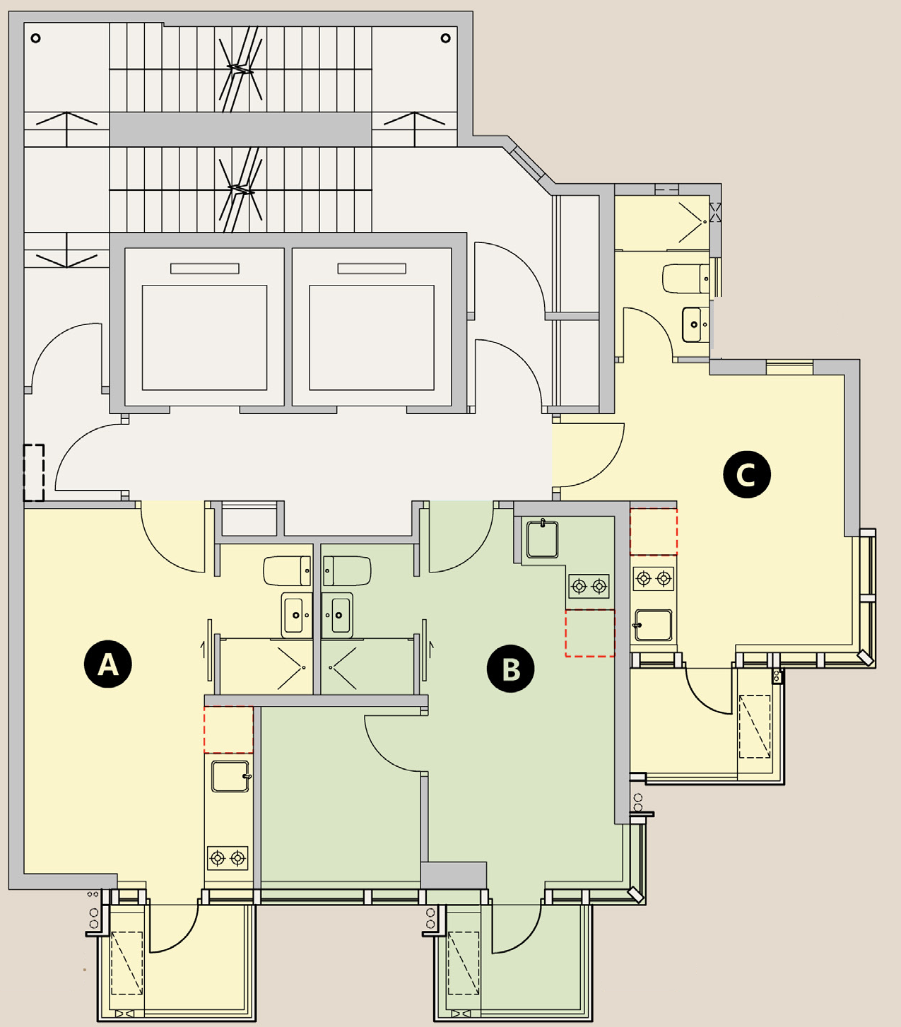The Boundary 5–12樓、15–23樓 標準層平面圖